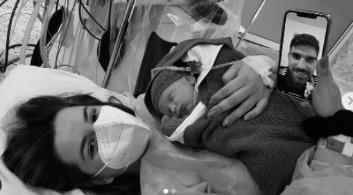 Ruben Neves facetimed his wife Debora Lourenco during the birth of their third child.